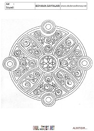 Mandala boyama sayfaları